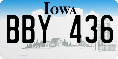IA license plate BBY436