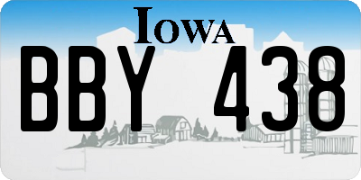 IA license plate BBY438