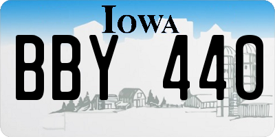 IA license plate BBY440