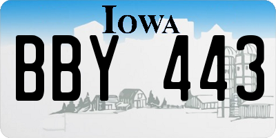 IA license plate BBY443