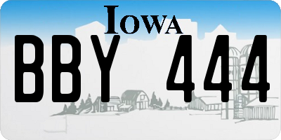 IA license plate BBY444