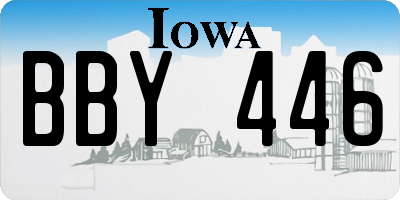 IA license plate BBY446