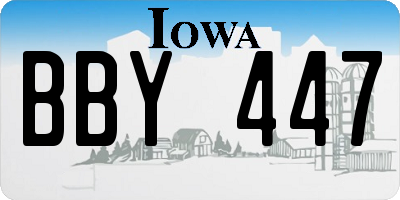 IA license plate BBY447
