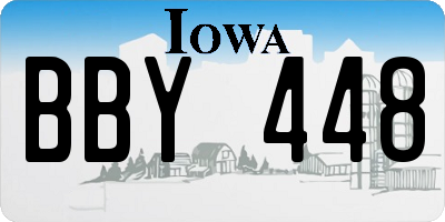 IA license plate BBY448