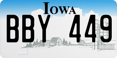 IA license plate BBY449
