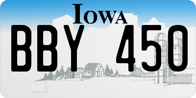 IA license plate BBY450