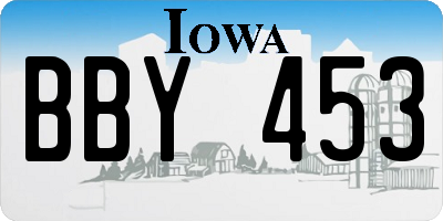IA license plate BBY453