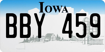IA license plate BBY459