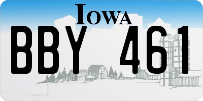 IA license plate BBY461