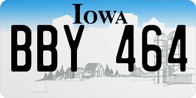 IA license plate BBY464