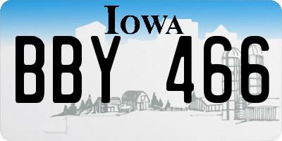 IA license plate BBY466