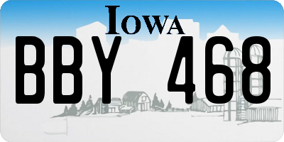 IA license plate BBY468