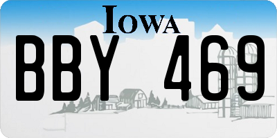 IA license plate BBY469