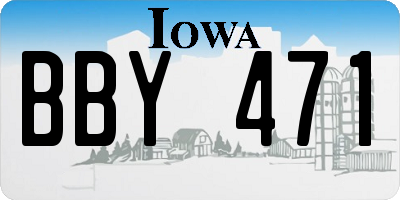 IA license plate BBY471