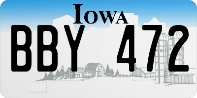 IA license plate BBY472