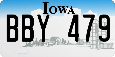 IA license plate BBY479
