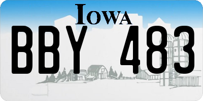 IA license plate BBY483