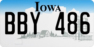 IA license plate BBY486