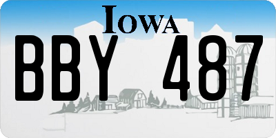 IA license plate BBY487