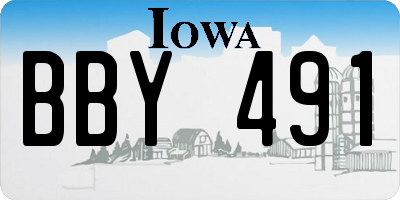 IA license plate BBY491