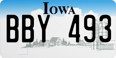 IA license plate BBY493