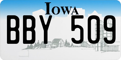 IA license plate BBY509