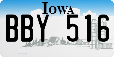 IA license plate BBY516