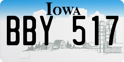 IA license plate BBY517
