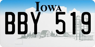 IA license plate BBY519