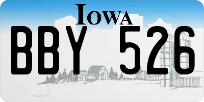 IA license plate BBY526