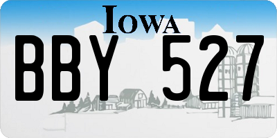 IA license plate BBY527