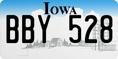 IA license plate BBY528