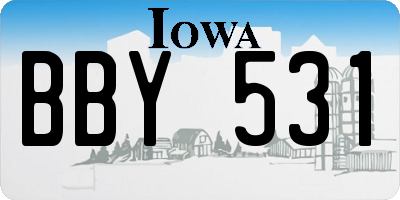 IA license plate BBY531