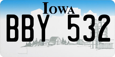 IA license plate BBY532