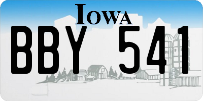 IA license plate BBY541