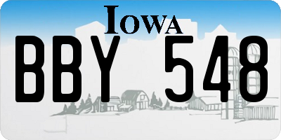 IA license plate BBY548
