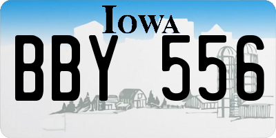 IA license plate BBY556