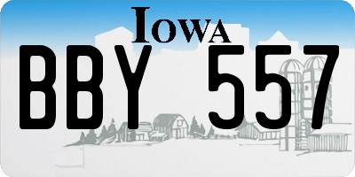 IA license plate BBY557