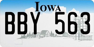 IA license plate BBY563