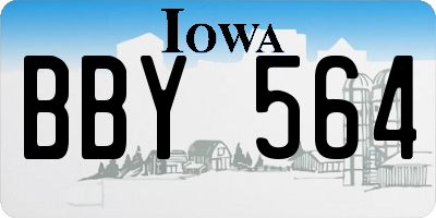 IA license plate BBY564