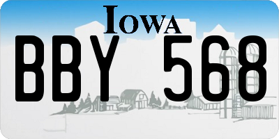 IA license plate BBY568