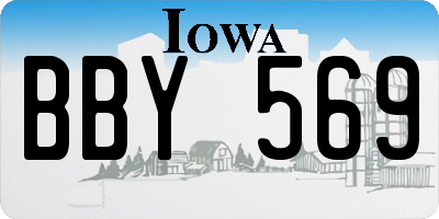 IA license plate BBY569