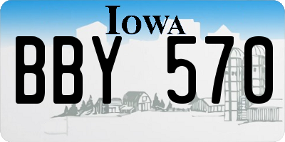 IA license plate BBY570