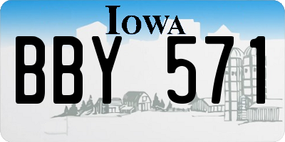 IA license plate BBY571