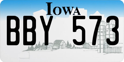 IA license plate BBY573