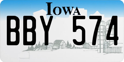 IA license plate BBY574