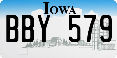 IA license plate BBY579