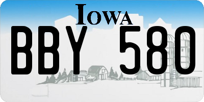 IA license plate BBY580