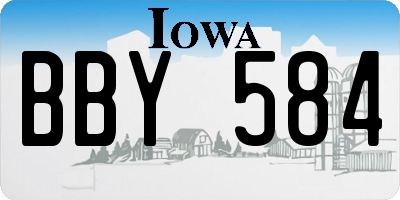 IA license plate BBY584