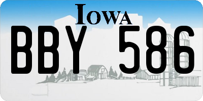 IA license plate BBY586